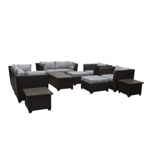 Sol 72 Outdoor™ Tegan 12 Piece Sectional Seating Group with Cushions